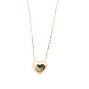 ARGENTO VIVO Gold 14kt Gold Plated Puffy Heart Pendant Necklace